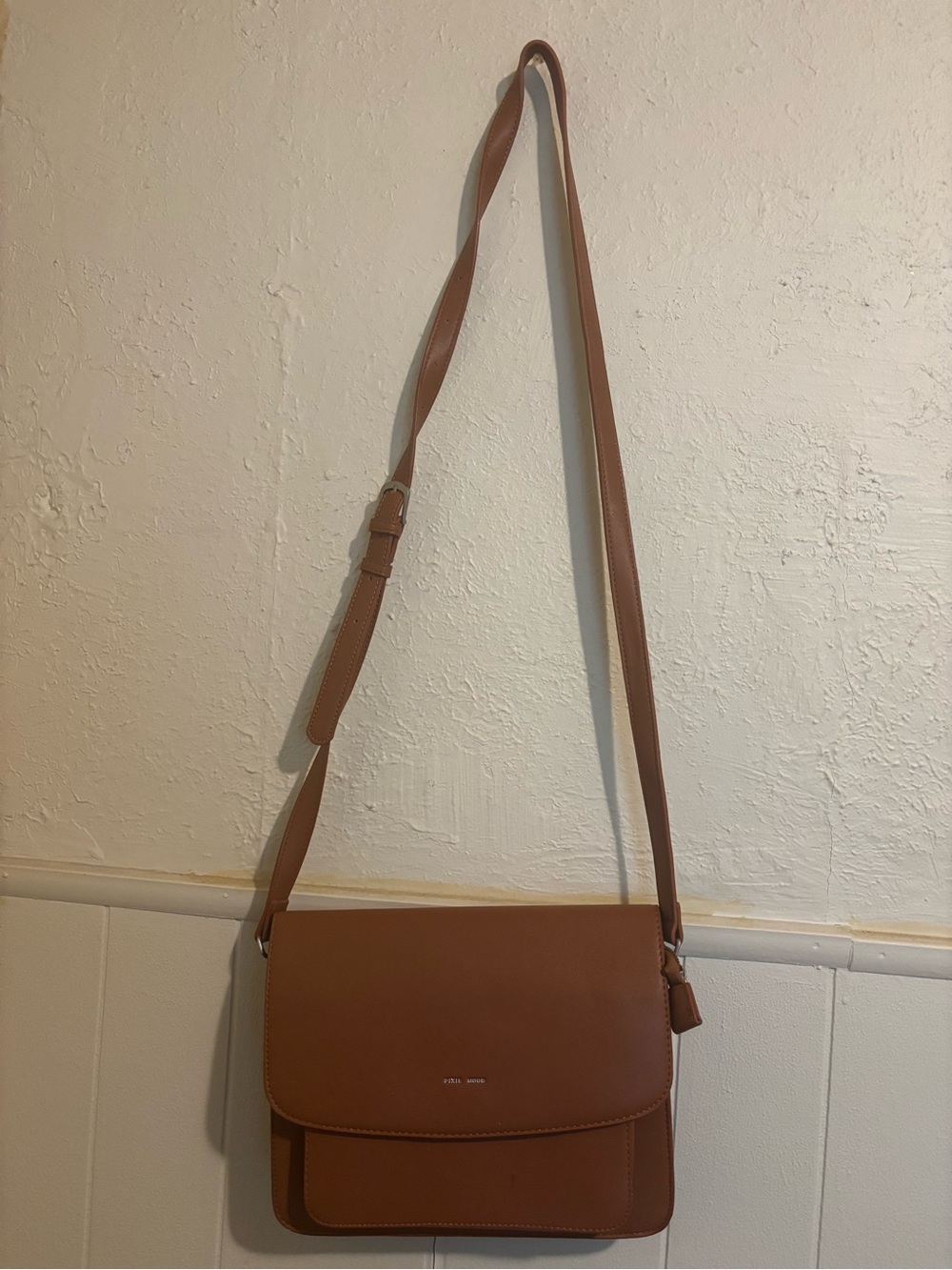 Pixie Mood Tan Vegan Leather Brown Crossbody Bag